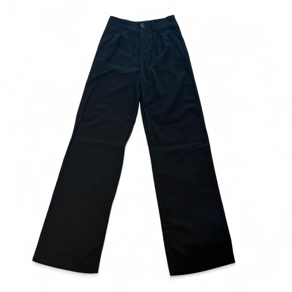 Stradivarius Black Wide Leg Trousers